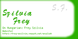 szilvia frey business card